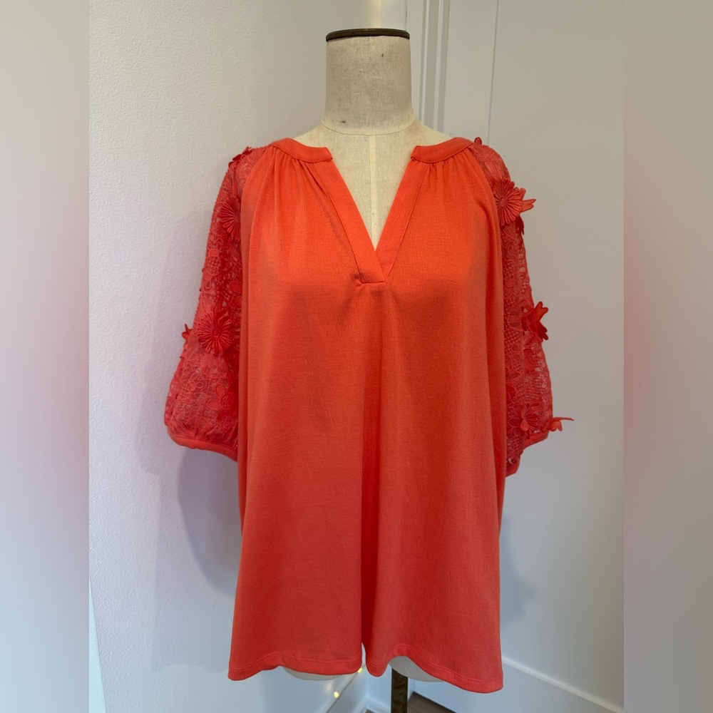 CATO Collection: limited edition women’s 18/20W Sheer raglan 3/4 sleeves P2P 25”